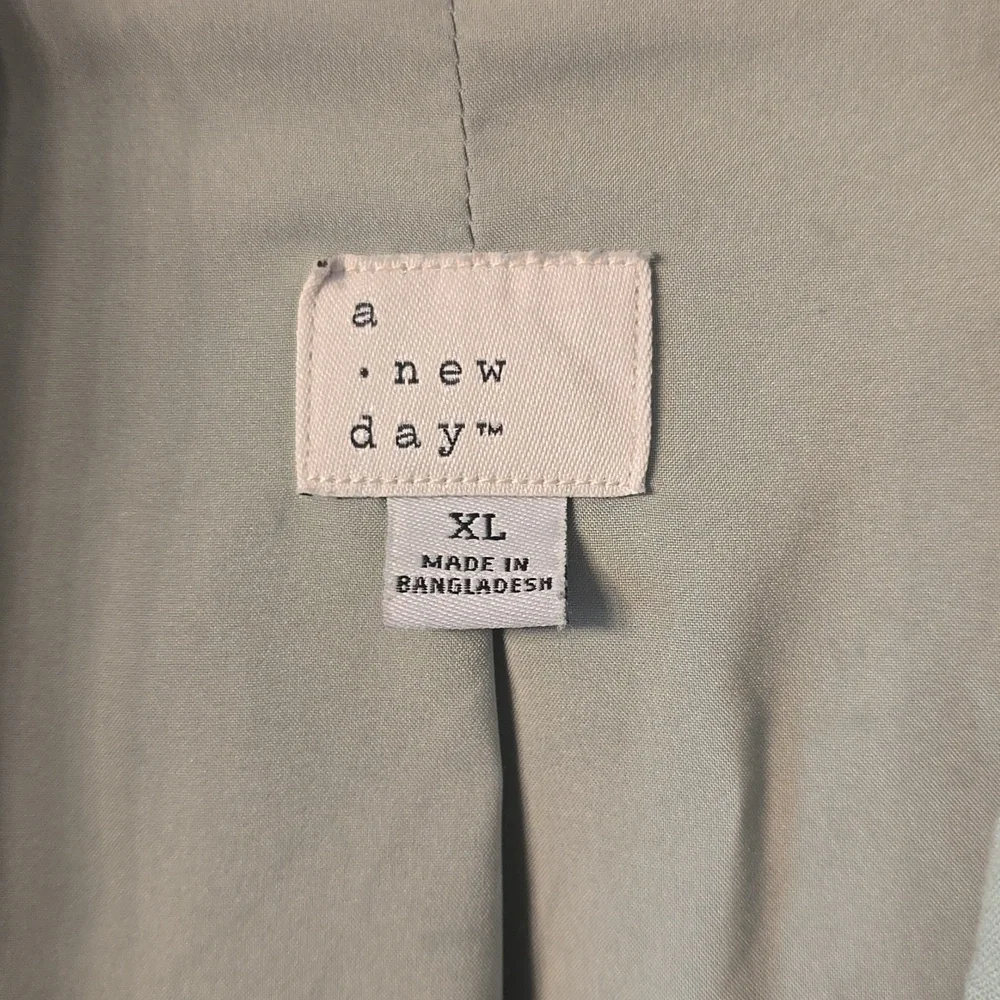 A New Day Linen Blazer In Spring Green XL - Picture 3 of 6